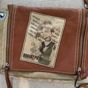 Robert Pietri Brown Leather Crossbody Bag